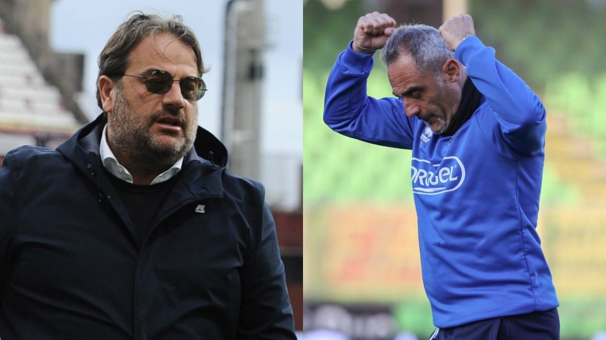 Il direttore sportivo Daniele Foggiano e l'allenatore Domenico Toscano, nel mirino del Catania