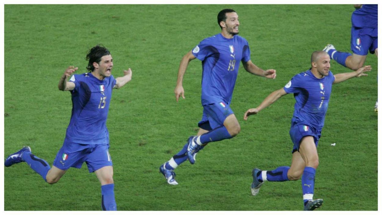 L'esultanza dell'Italia al Mondiale del 2006