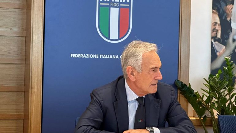 Il presidente della FIGC, Gabriele Gravina