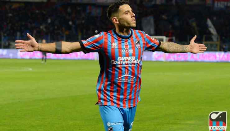 Cicerelli con la maglia del Catania