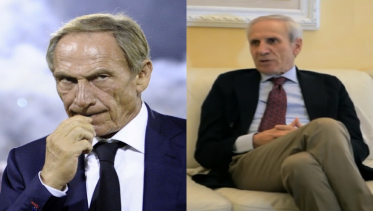 A sinistra Zdenek Zeman, a destra Giuseppe Pavone