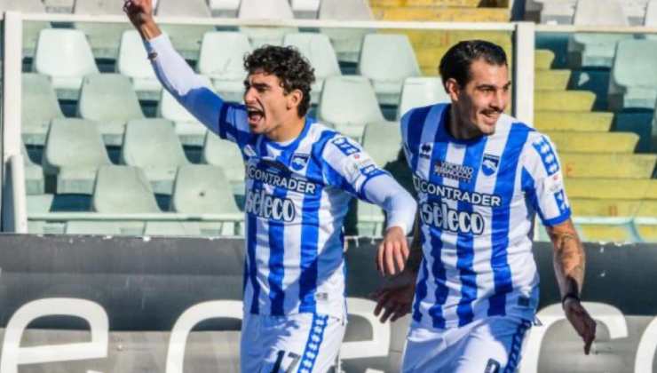 Rauti con la maglia del Pescara