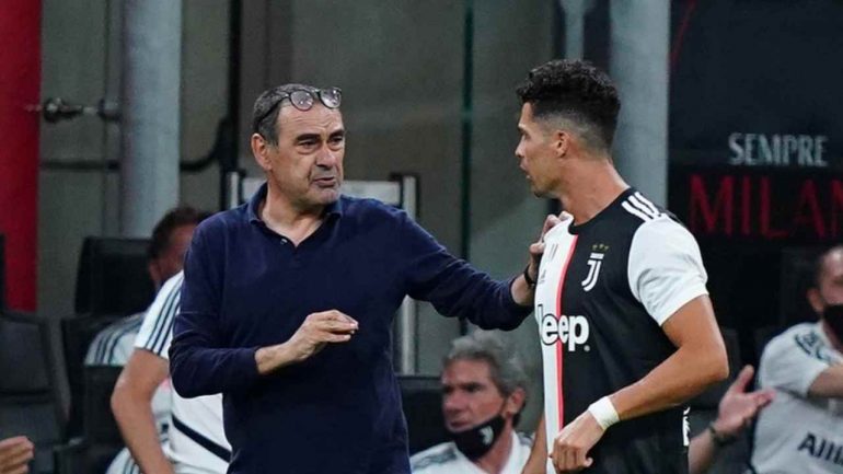 Sarri con Ronaldo