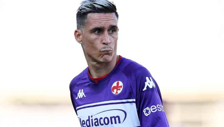 Callejon con la maglia della Fiorentina