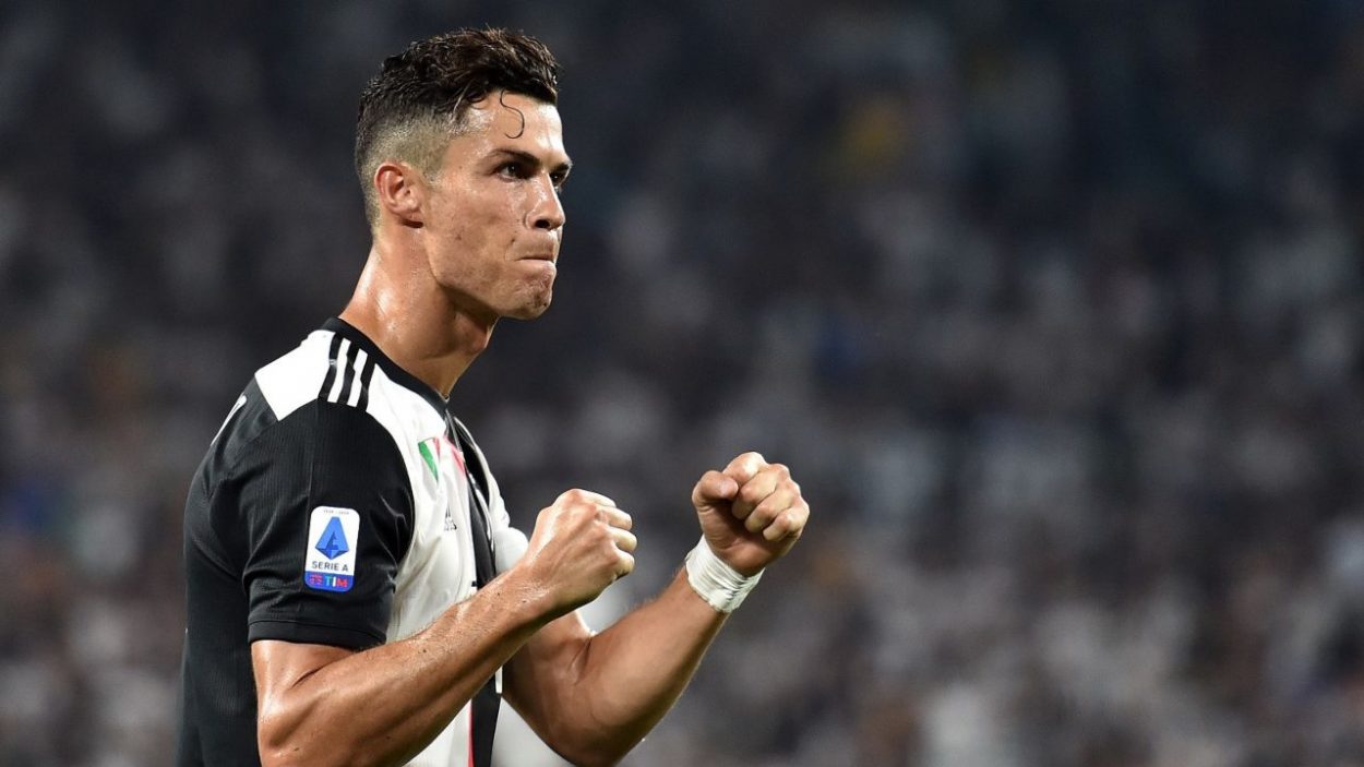 Cristiano Ronaldo con la maglia della Juventus