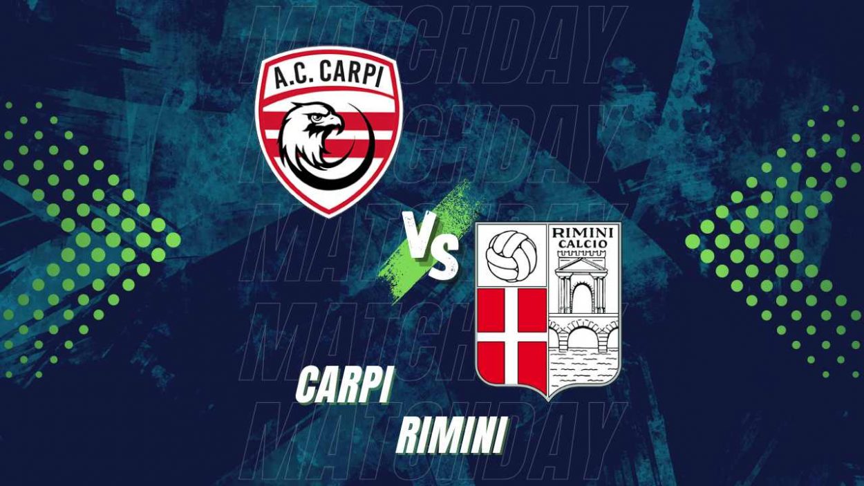 Il match tra Carpi e Rimini