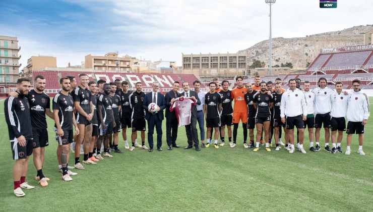 Trapani squadra con il Presidente Marani