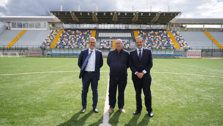 Il presidente della Lega, Marani, insieme al presidente della Pianese / Credit: US Pianese / www.lacasadic.com