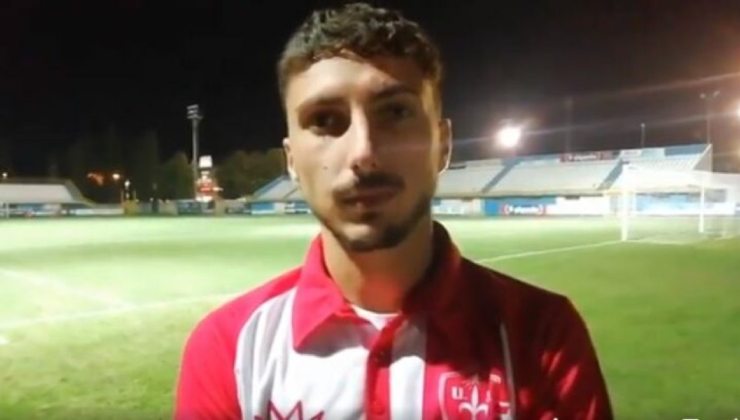 Andrea Procaccio con la maglia della Triestina