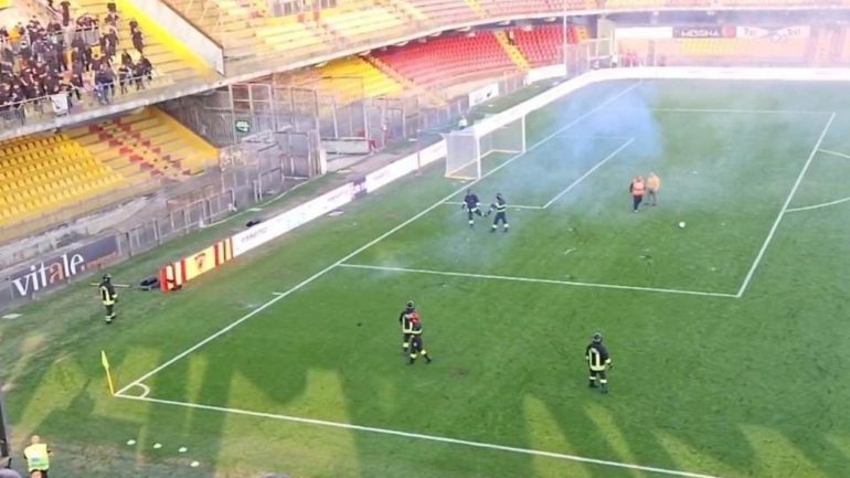 Benevento-Casertana, la sospensione del match