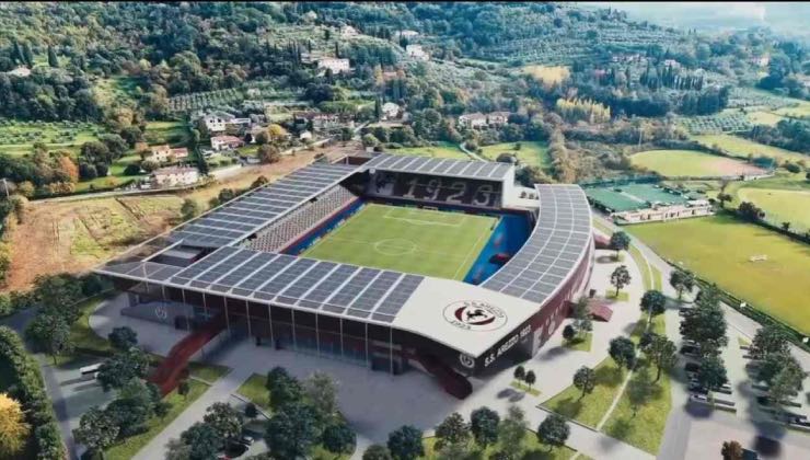 Il progetto del nuovo stadio dell'Arezzo (Credit_ Arezzo) _ www.lacasadic.com