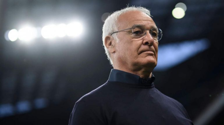 L'allenatore della Roma Claudio Ranieri