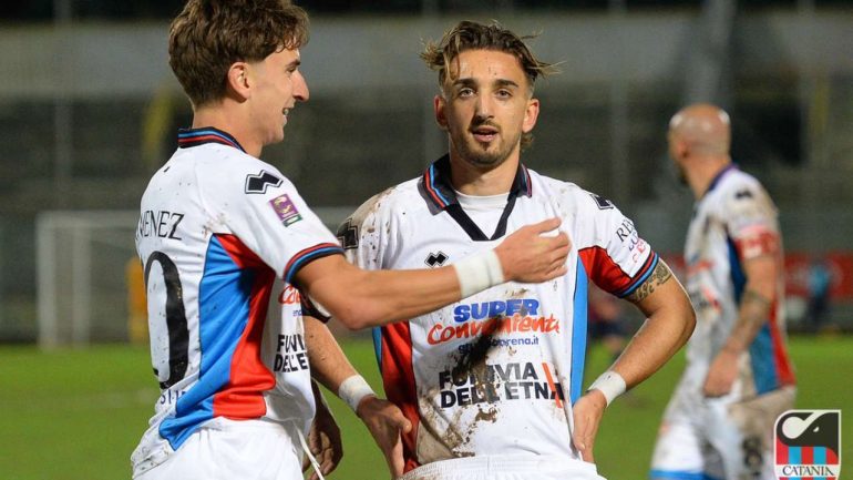 Matteo Stoppa esulta nella vittoria del Catania sul Taranto/ Credits: Catania FC/ www.lacasadic.com