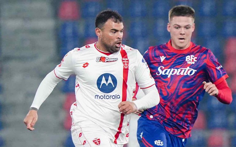 Andrea Petagna con la maglia del Monza