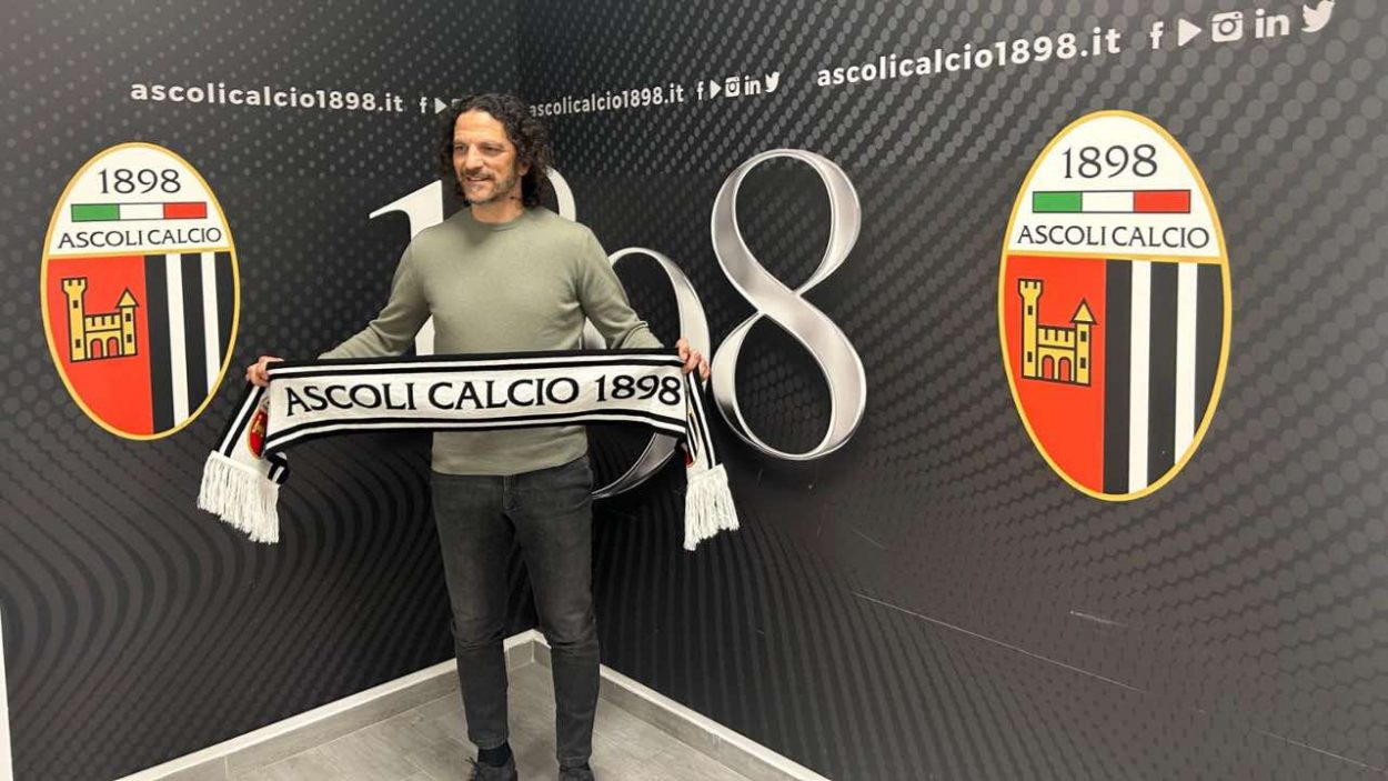 Il nuovo allenatore dell'Ascoli, Mirko Cudini / Credit: Ascoli Calcio / www.lacasadic.com