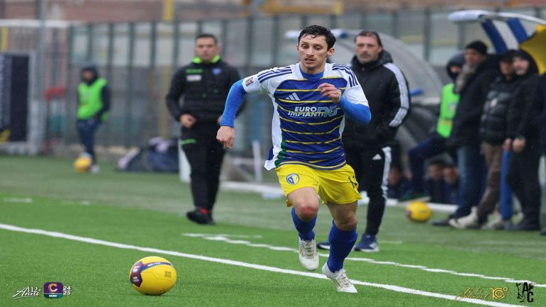 Lorenzo Paolucci con la maglia dell'Audace Cerignola - Credit: Audace Cerignola