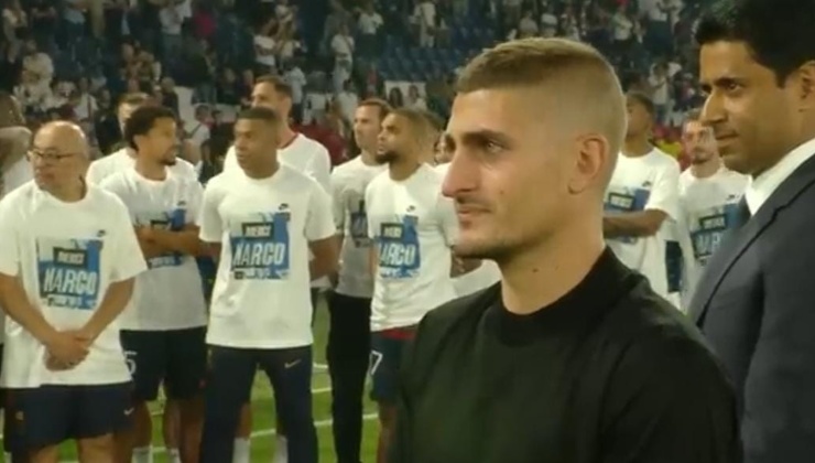 Marco Verratti nel giorno dell'addio al Psg